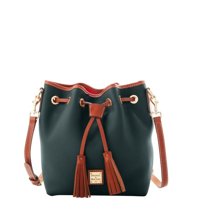 Dooney & Bourke Pebble Grain Aimee Crossbody Leather Shoulder Bag in Forest