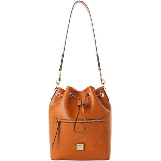 Dooney & Bourke Women's Saffiano Drawstring Leather Shoulder Bag in Natural