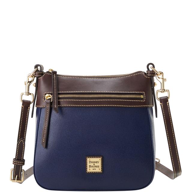 Saffiano Leather Crossbody Bag in Marine Blue by Dooney & Bourke