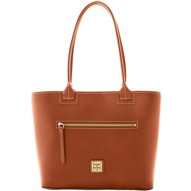 Quincy Zip Leather Tote in Tan by Dooney & Bourke