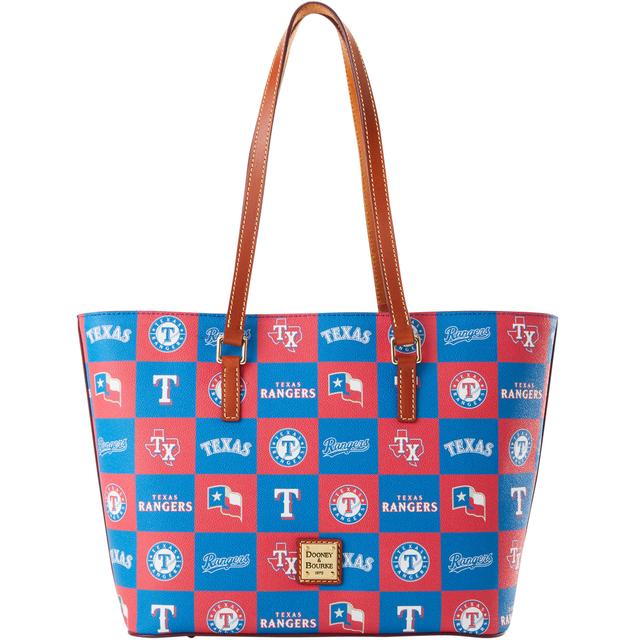 Dooney & Bourke Women's MLB Rangers Zip Coated Cotton Tote Shopping Bag in Blue