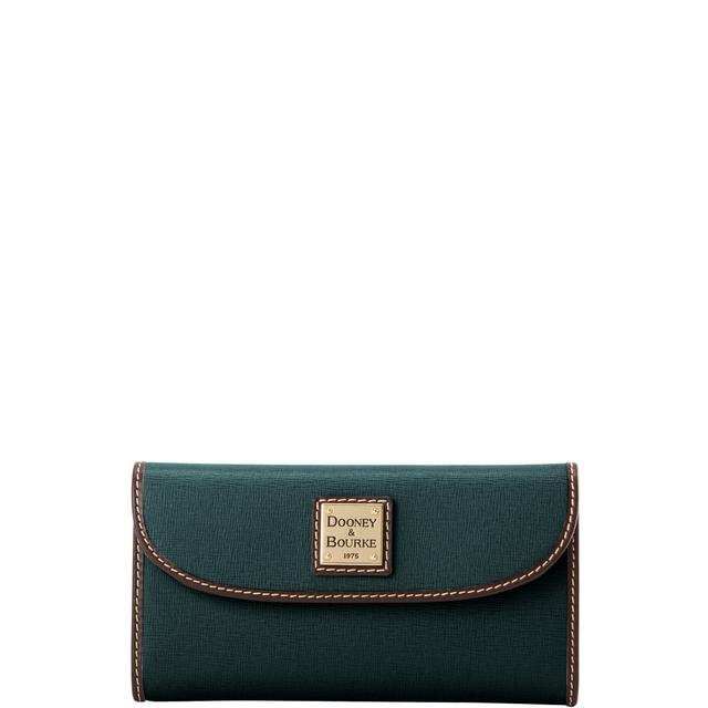 Dooney & Bourke Women's Saffiano Continental Leather Clutch in Ivy