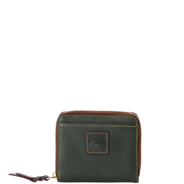 Dooney & Bourke Women's Florentine Small Zip Around Leather Wallet in Ivy