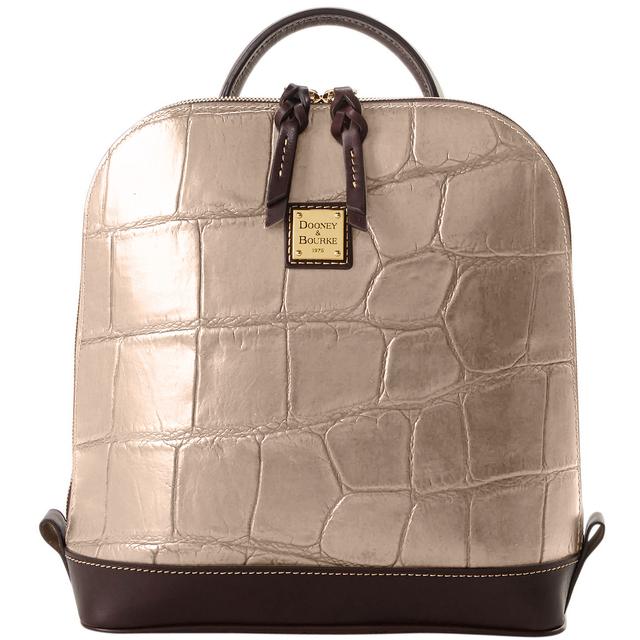 Dooney & Bourke Women's Denison Zip Pod Leather Backpack in Taupe