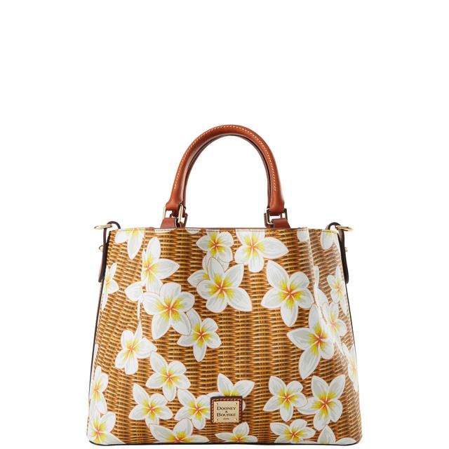 Dooney & Bourke Plumeria Coated Cotton Brenna Bag in White