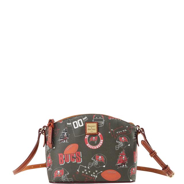 Dooney & Bourke Women's NFL Buccaneers Suki Crossbody Coated Cotton Shoulder Bag in Pewter