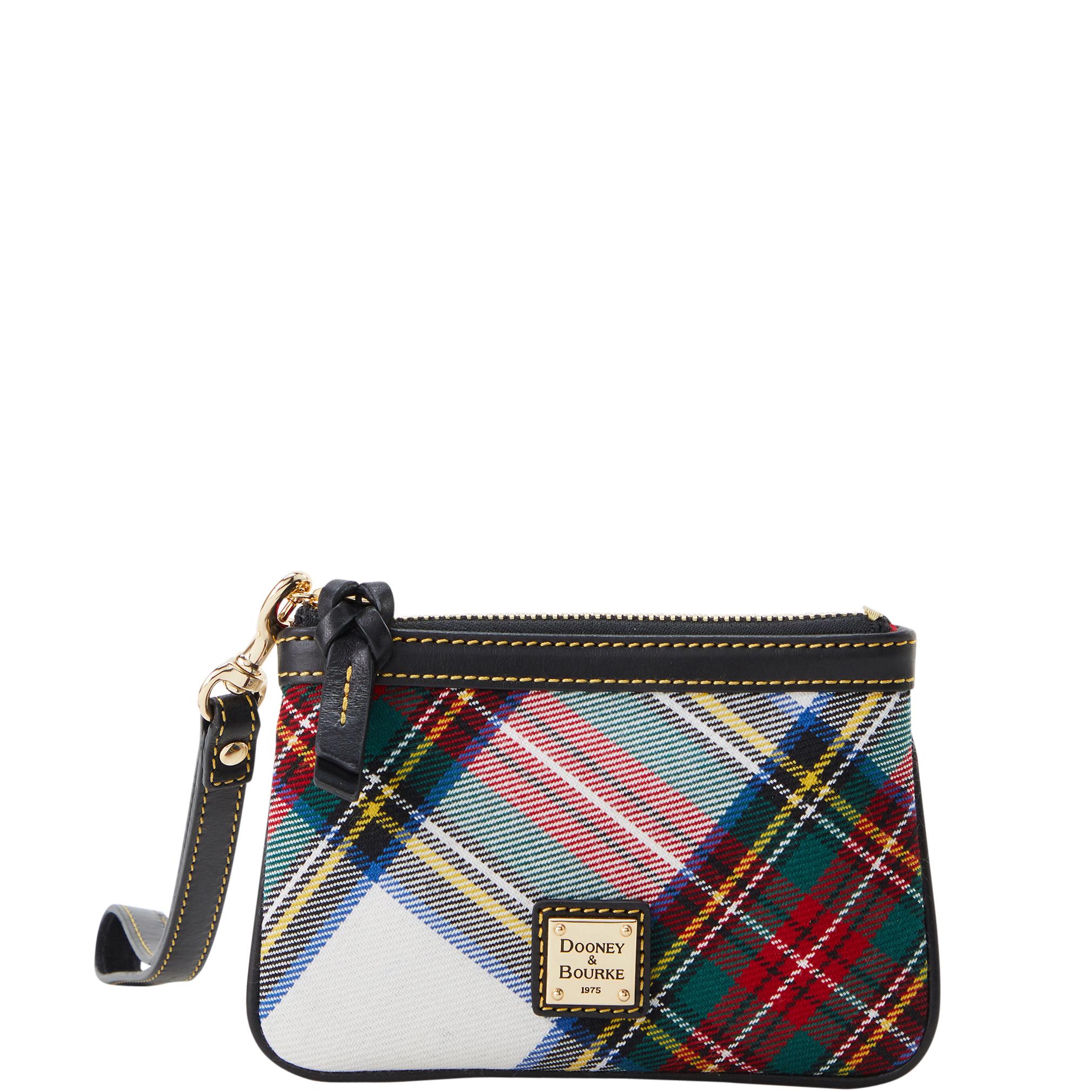 Dooney & Bourke Women's Tartan Medium Leather Wristlet in White