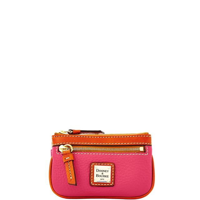 Dooney & Bourke Women's Pebble Grain Small Coin Case in Hot Pink, Leather