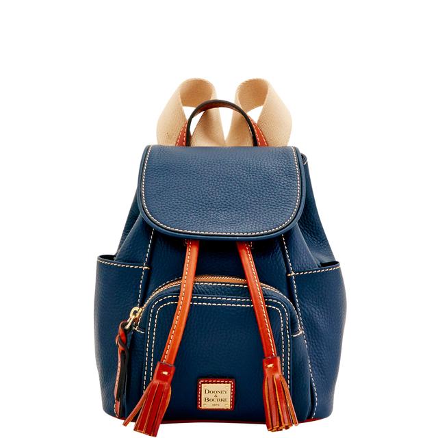 Dooney & Bourke Women's Pebble Grain Small Murphy Leather Backpack in Midnight Blue
