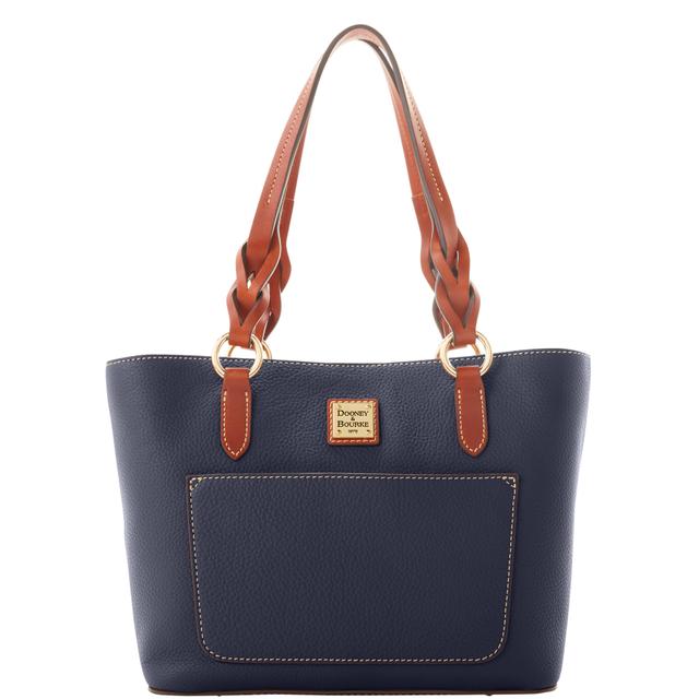 Dooney & Bourke Women's Pebble Grain Small Gretchen Leather Tote Shopping Bag in Midnight Blue