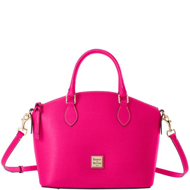 Dooney & Bourke Women's Saffiano Geena Leather Satchel Bag in Fuchsia