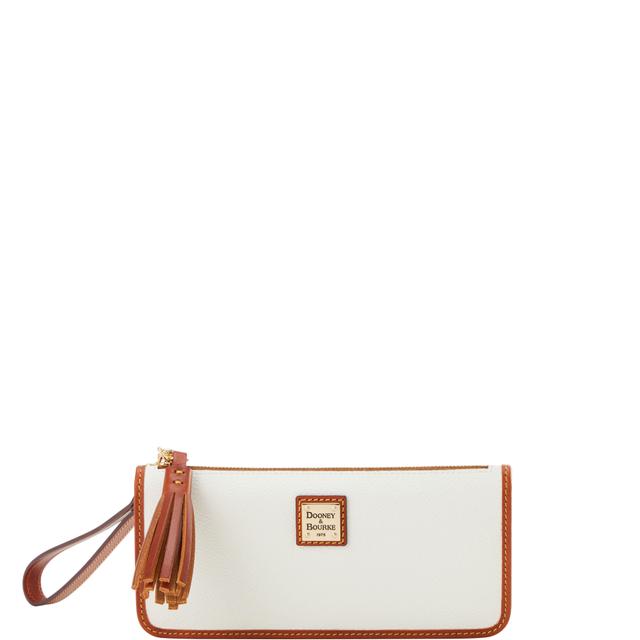 Dooney & Bourke Women's Kirby Tatum Coated Cotton Wristlet in White