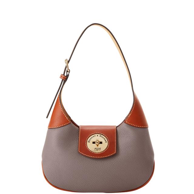 Dooney & Bourke Women's Pebble Turnlock Leather Hobo 26 Bag in Elephant