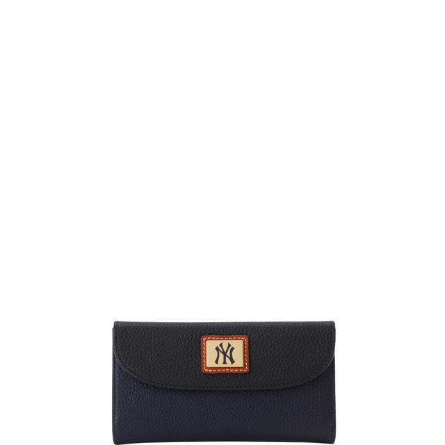 Dooney & Bourke Women's MLB Yankees Continental Leather Clutch in Midnight Blue