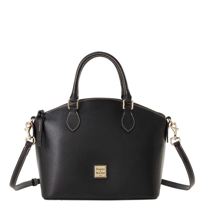 Dooney & Bourke Women's Saffiano Geena Leather Satchel Bag in Black