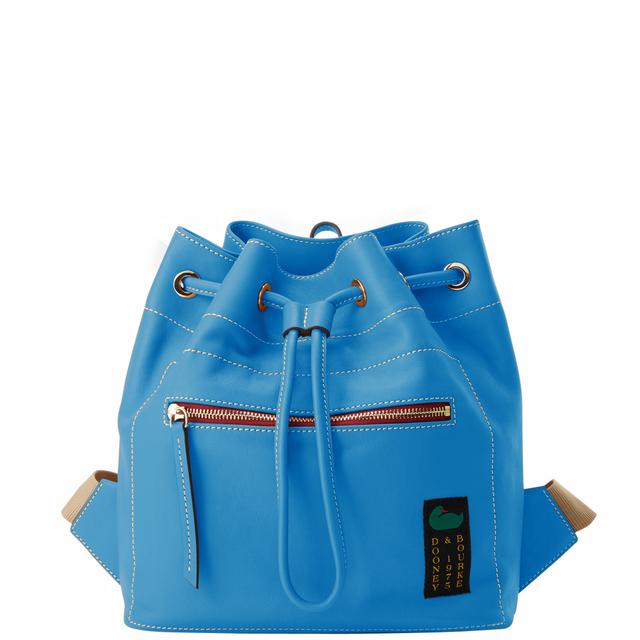 Dooney & Bourke Women's Penrose Drawstring Leather Backpack in Ocean