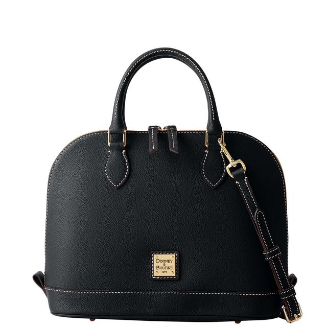 Dooney & Bourke Women's Sorrento Zip Zip Leather Satchel in Black