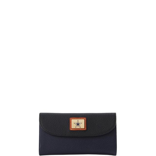 Dooney & Bourke Women's NFL Cowboys Continental Coated Cotton Clutch Bag in Midnight Blue