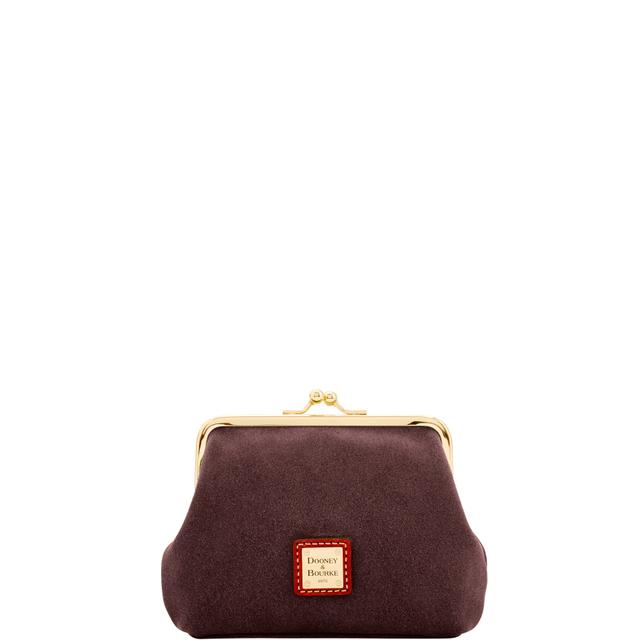 Dooney & Bourke Women's Suede Large Framed Purse in Wine, Leather