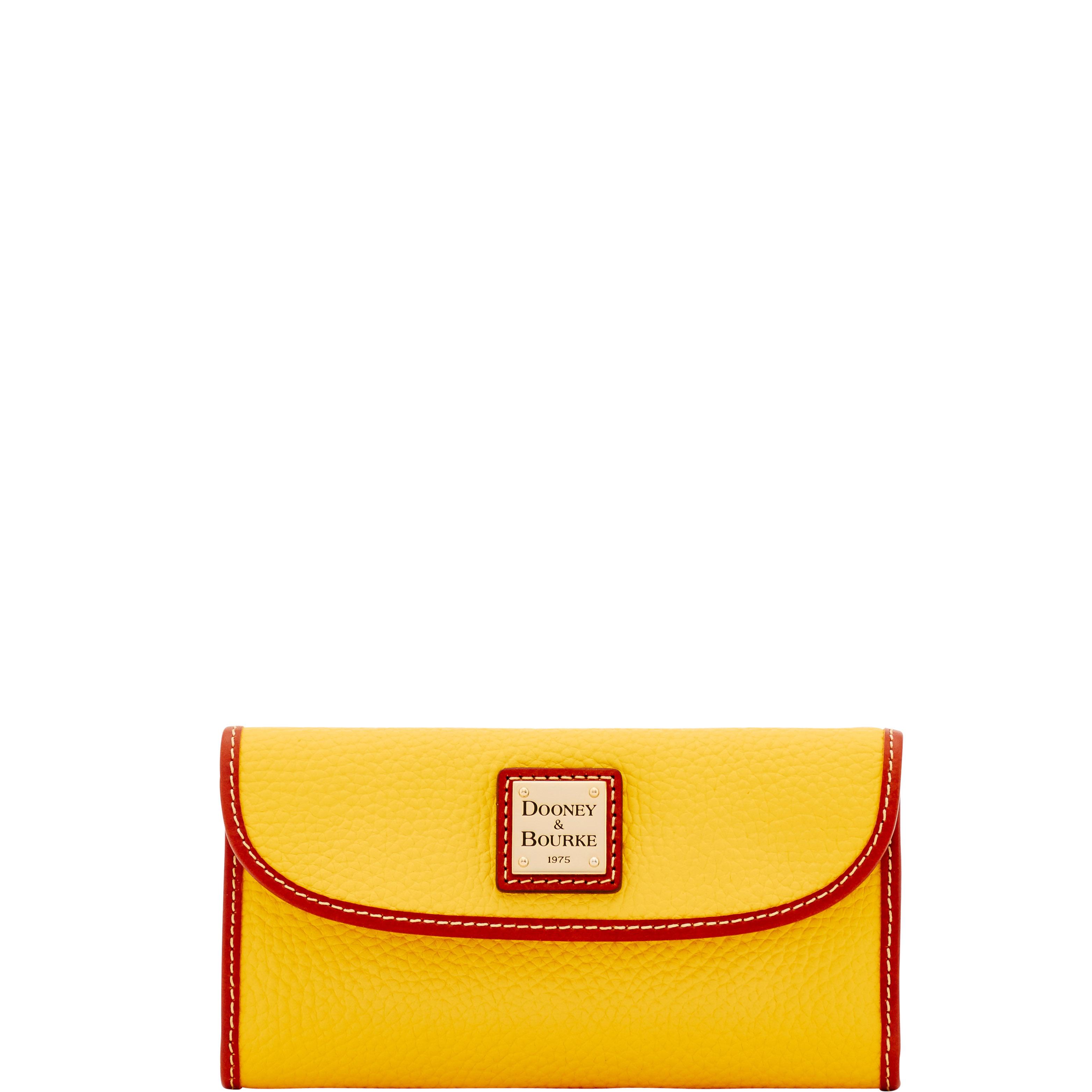Dooney & Bourke Women's Pebble Grain Continental Leather Clutch Bag in Dandelion