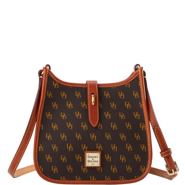 Dooney & Bourke Women's Gretta Small Coated Cotton Messenger Bag in Brown Tmoro