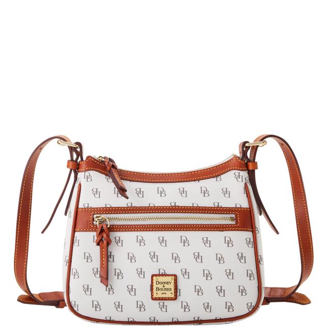 Dooney & Bourke Gretta Small Presley Coated Cotton Crossbody Bag in Bone