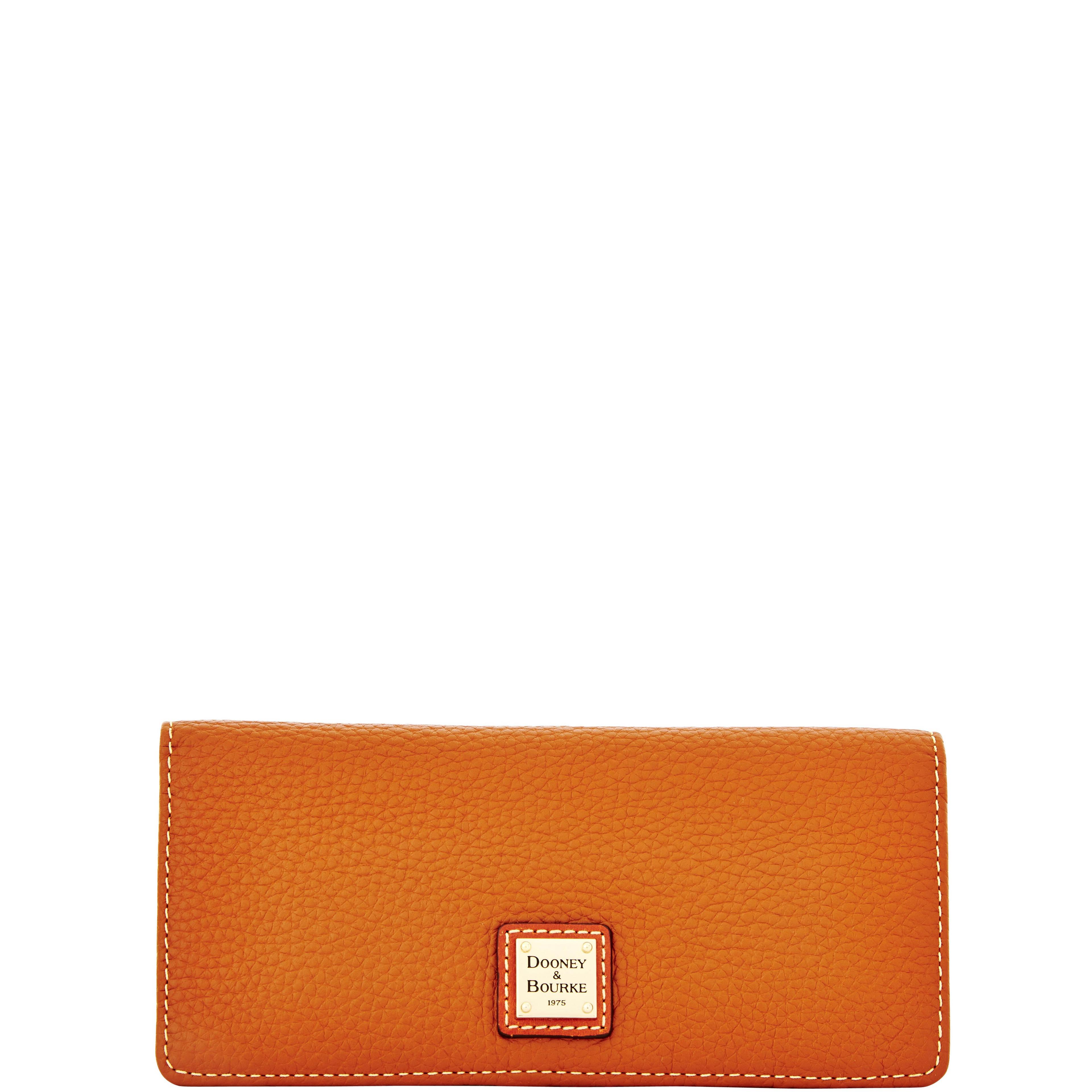 Dooney & Bourke Women's Pebble Grain Slim Leather Wallet in Caramel