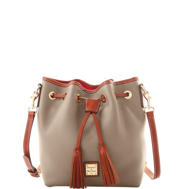 Dooney & Bourke Pebble Grain Aimee Crossbody Leather Shoulder Bag in Taupe