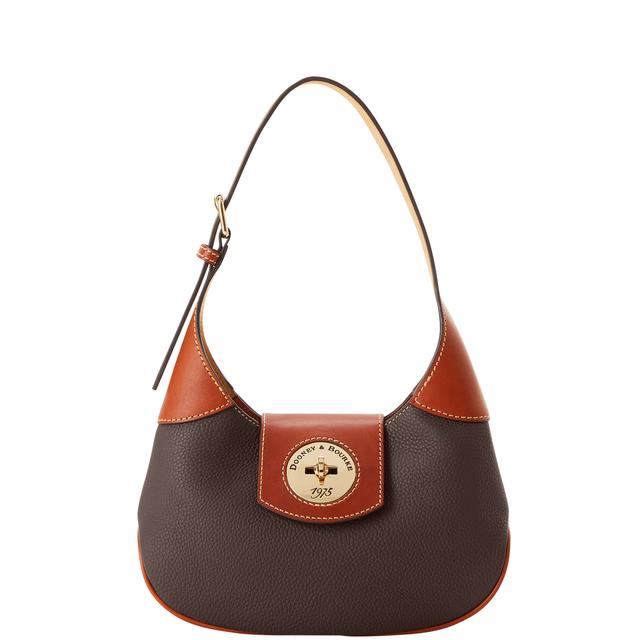 Dooney & Bourke Women's Pebble Turnlock Leather Hobo 26 Bag in Brown Tmoro