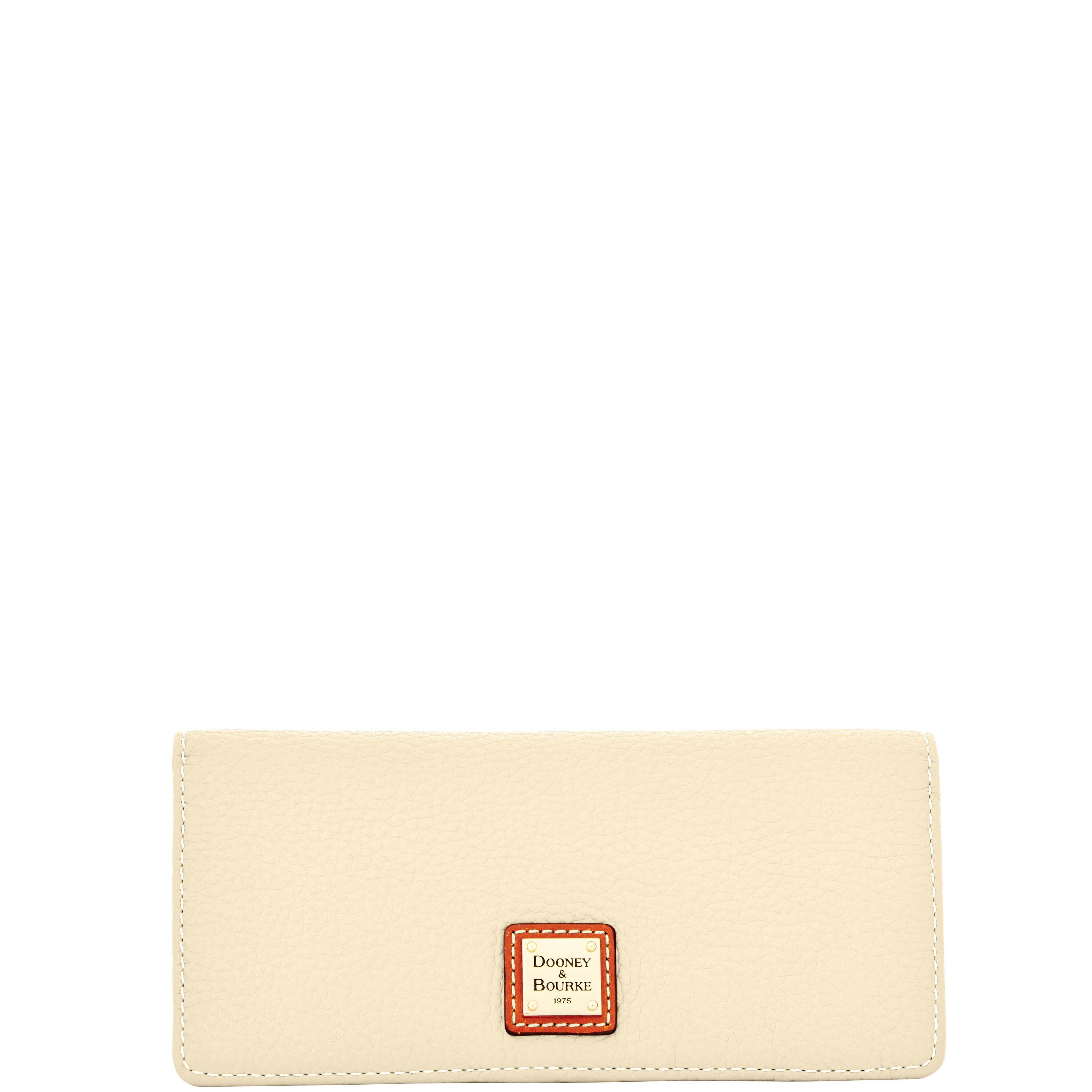 Dooney & Bourke Women's Pebble Grain Slim Leather Wallet in Bone