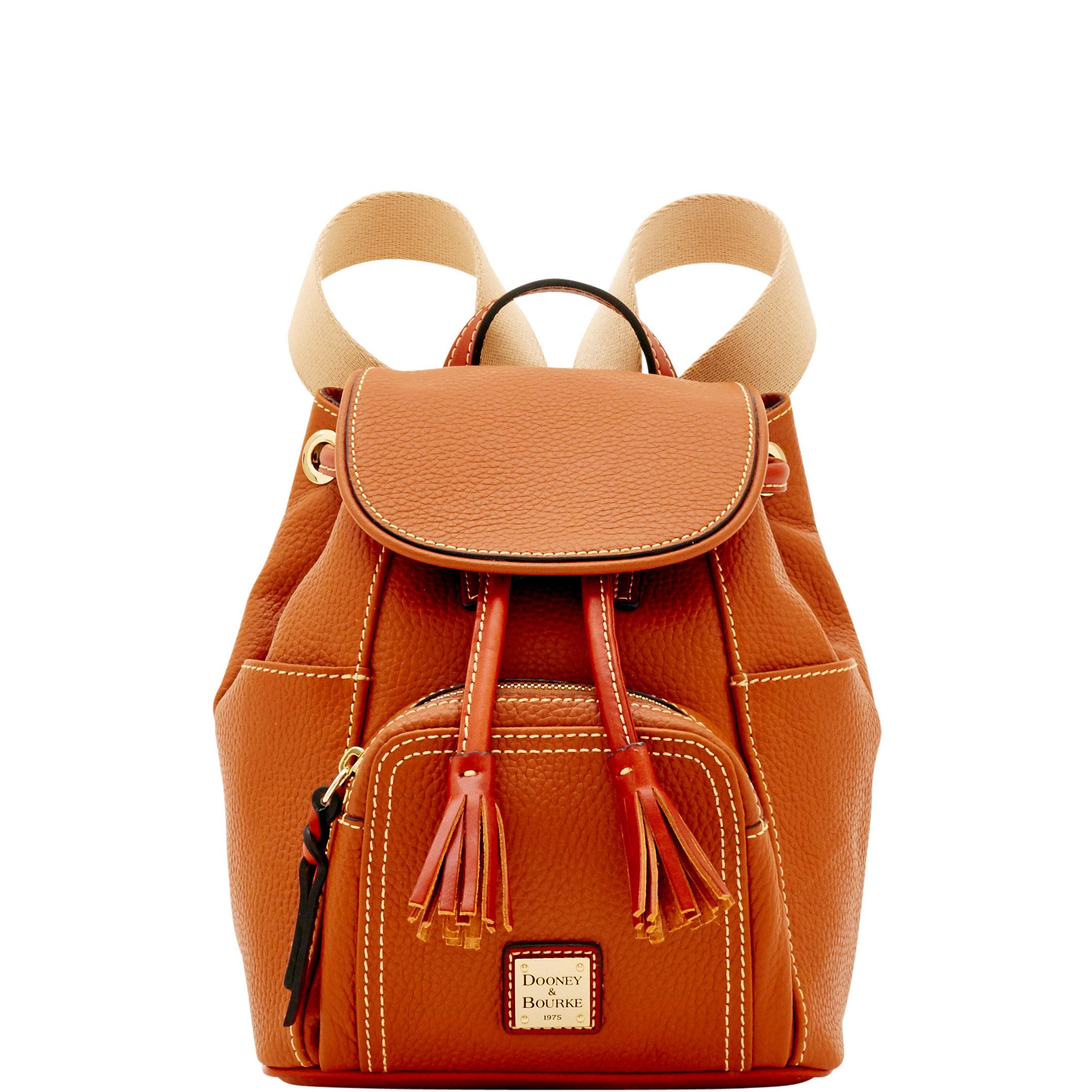 Dooney & Bourke Women's Pebble Grain Small Murphy Leather Backpack in Caramel