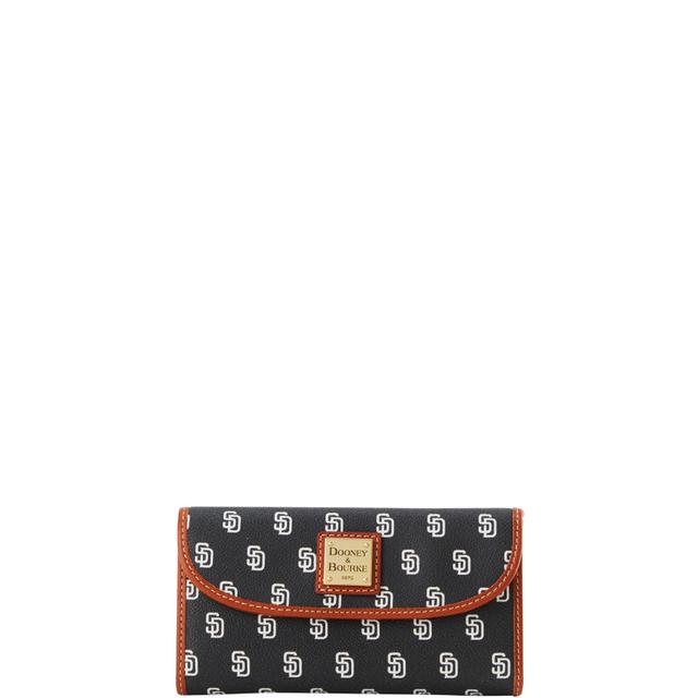 Dooney & Bourke Women's MLB Padres Continental Coated Cotton Clutch Bag in Black
