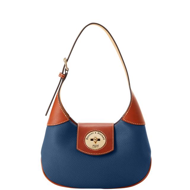 Dooney & Bourke Women's Pebble Turnlock Leather Hobo 26 Bag in Jeans