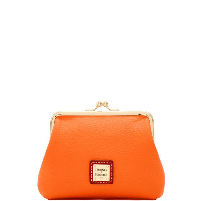 Dooney & Bourke Women's Pebble Grain Large Framed Purse in Clementine, Leather