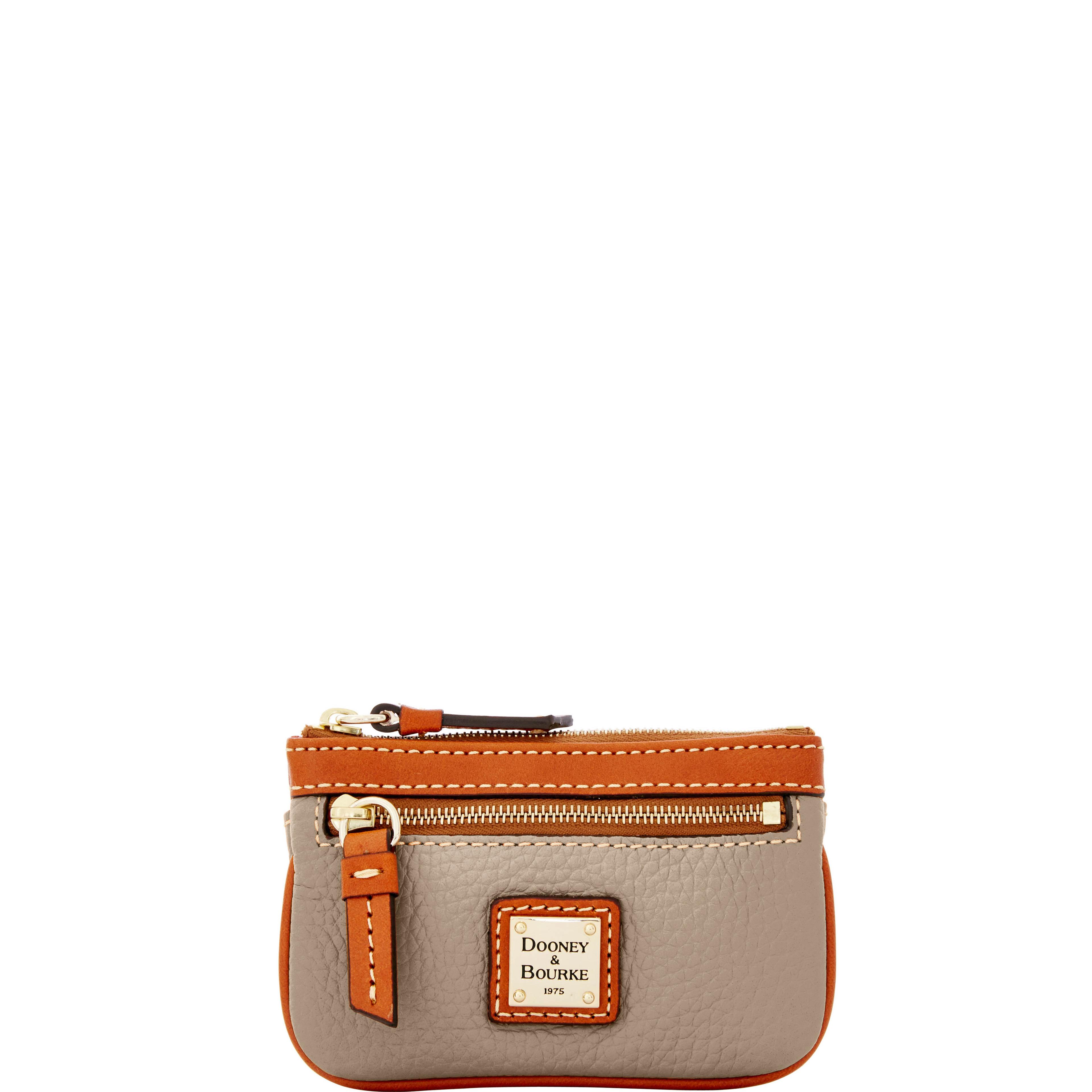 Dooney & Bourke Women's Pebble Grain Small Coin Case in Taupe, Leather