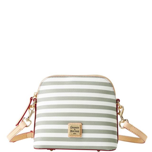 Dooney & Bourke Women's Skipper Domed Crossbody Coated Cotton Shoulder Bag in Dove