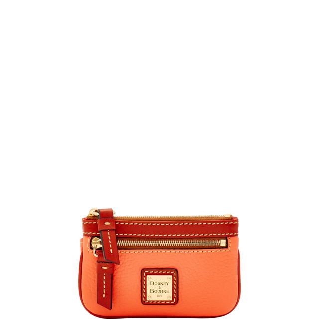 Dooney & Bourke Women's Pebble Grain Small Coin Case in Coral, Leather