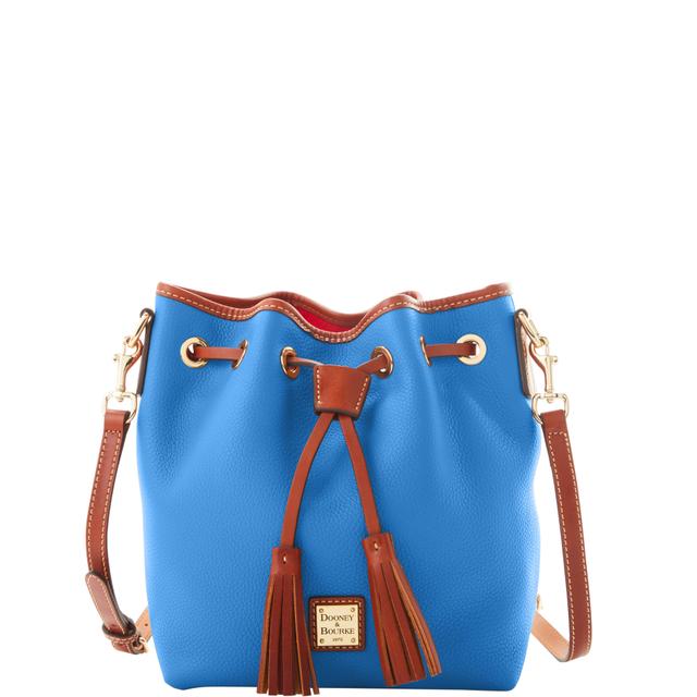 Dooney & Bourke Pebble Grain Aimee Crossbody Leather Shoulder Bag in Azure