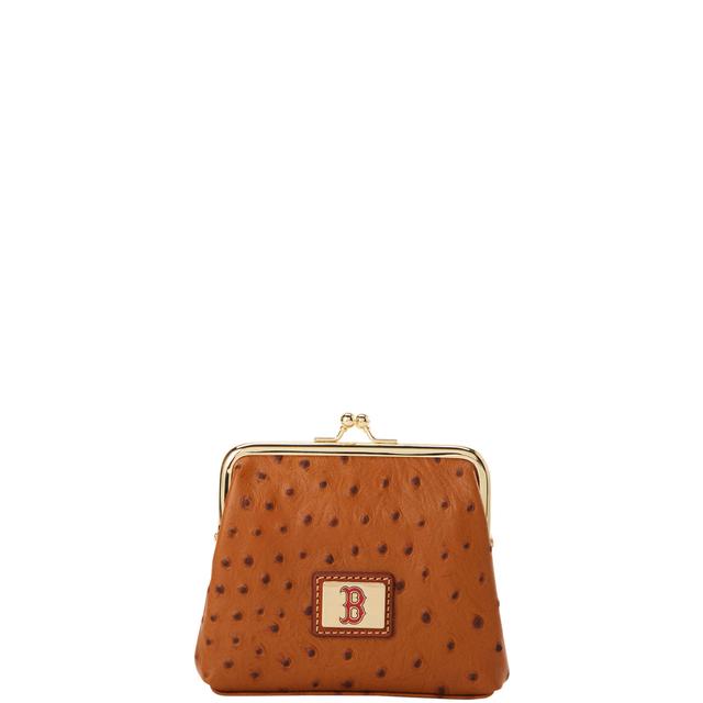 Dooney & Bourke Women's MLB Red Sox Large Framed Purse in Caramel, Leather