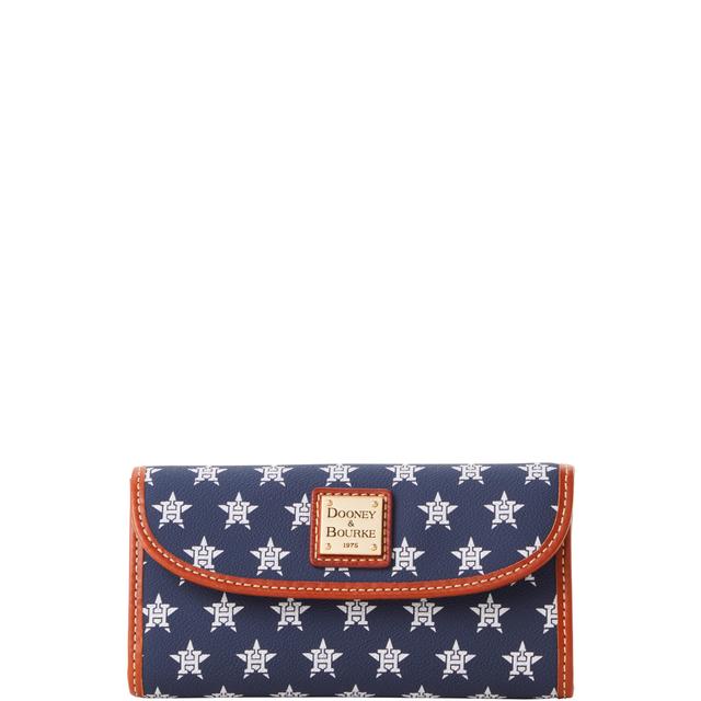 Dooney & Bourke Women's MLB Astros Continental Coated Cotton Clutch Bag in Navy