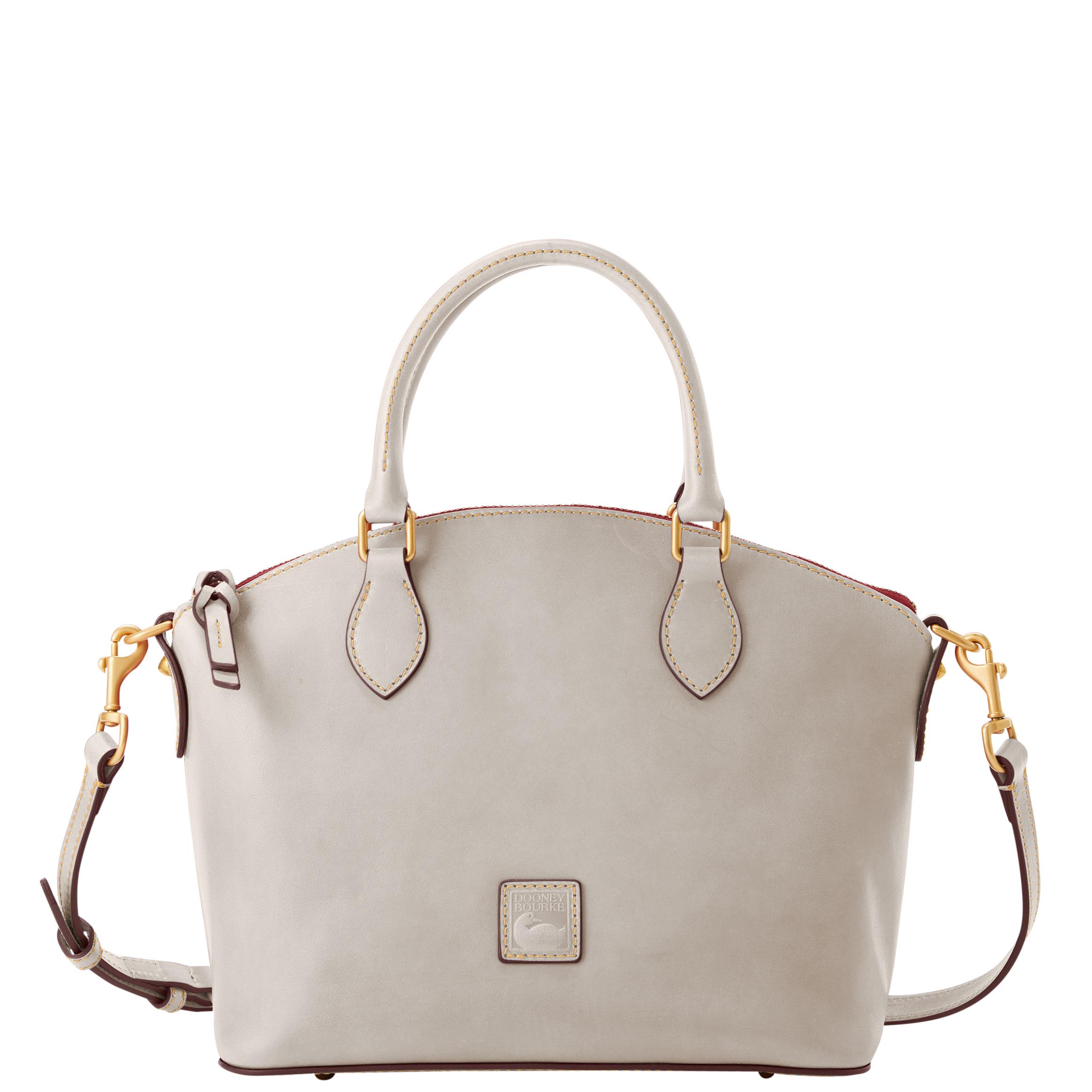 Dooney & Bourke Women's Florentine Geena Leather Satchel Bag in Ecru