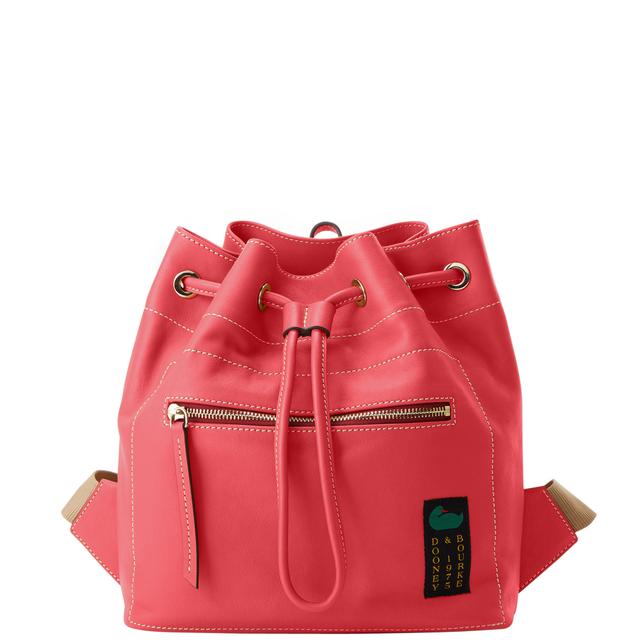 Dooney & Bourke Women's Penrose Drawstring Leather Backpack in Rouge