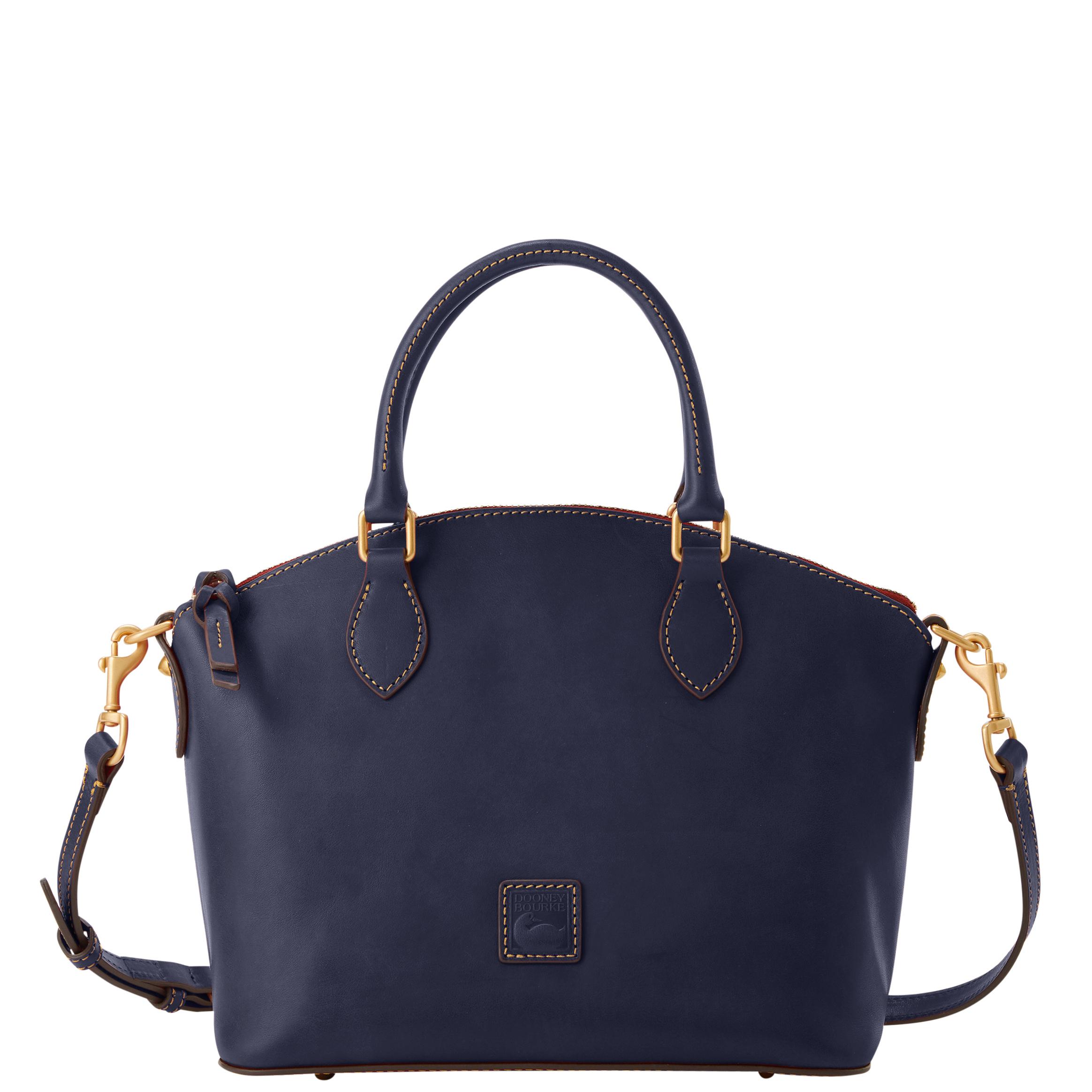 Dooney & Bourke Women's Florentine Geena Leather Satchel Bag in Navy