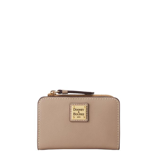 Dooney & Bourke Women's Sorrento Zip Credit Card Leather Wallet 12 in Taupe