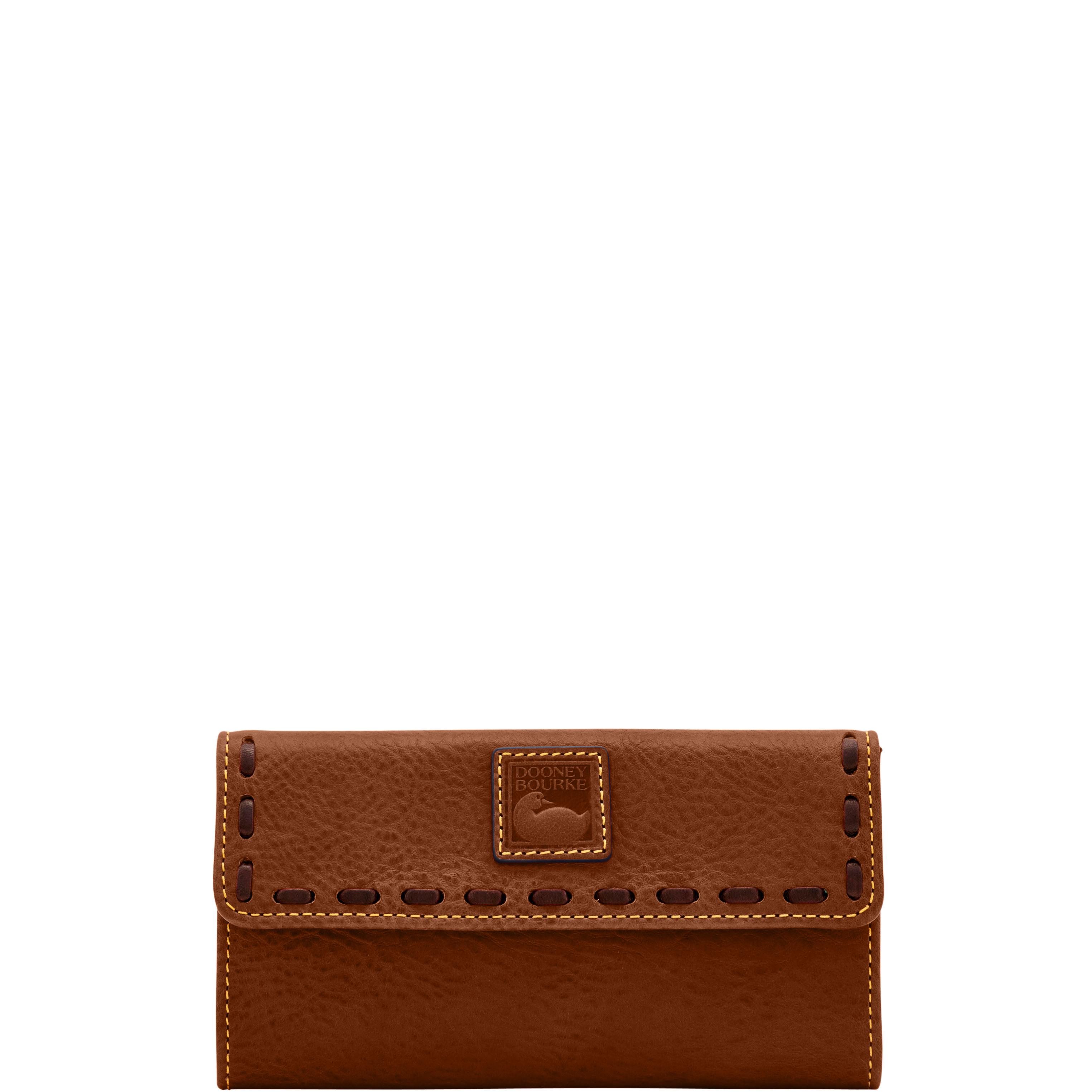 Dooney & Bourke Women's Florentine Continental Leather Clutch Bag in Chestnut