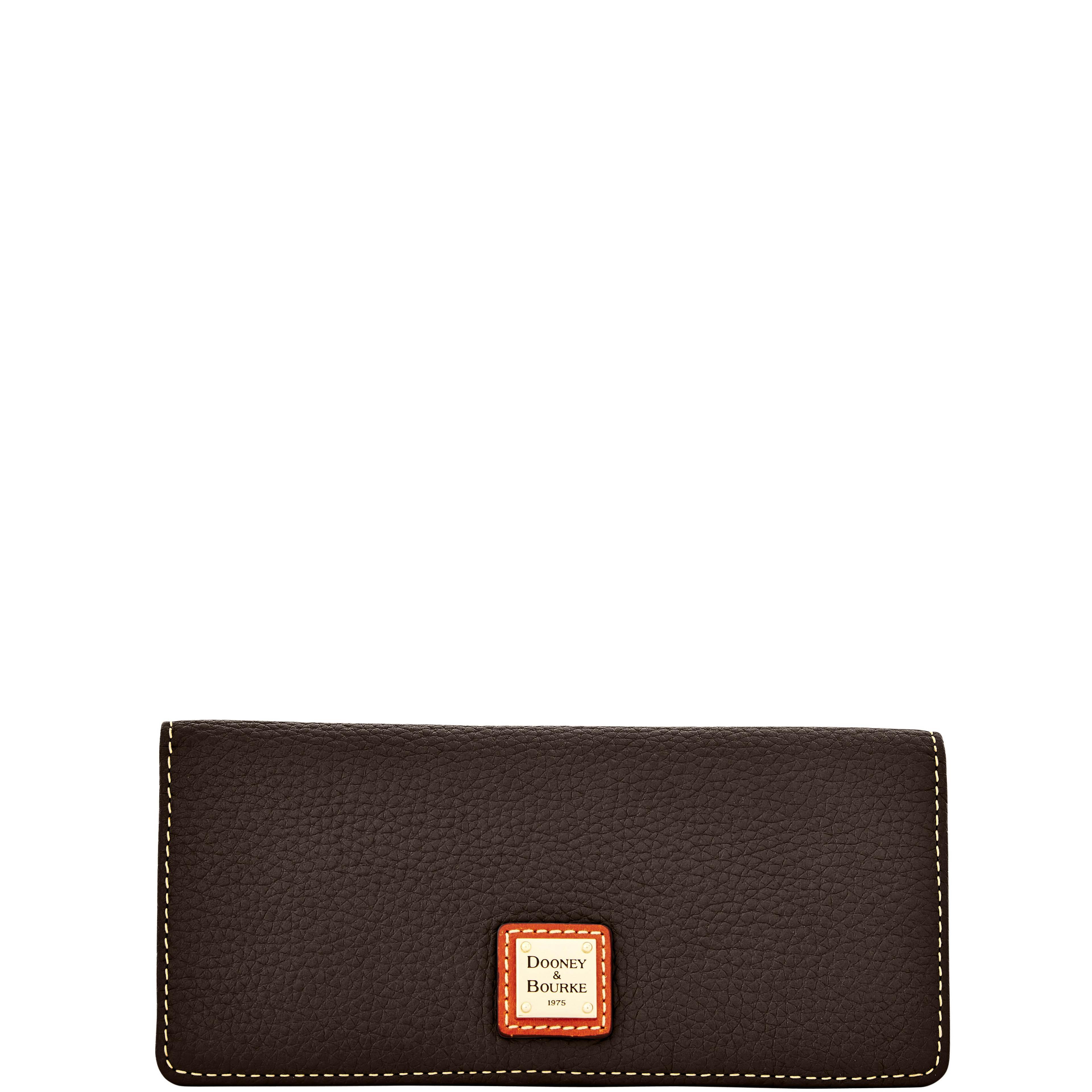 Dooney & Bourke Women's Pebble Grain Slim Leather Wallet in Black
