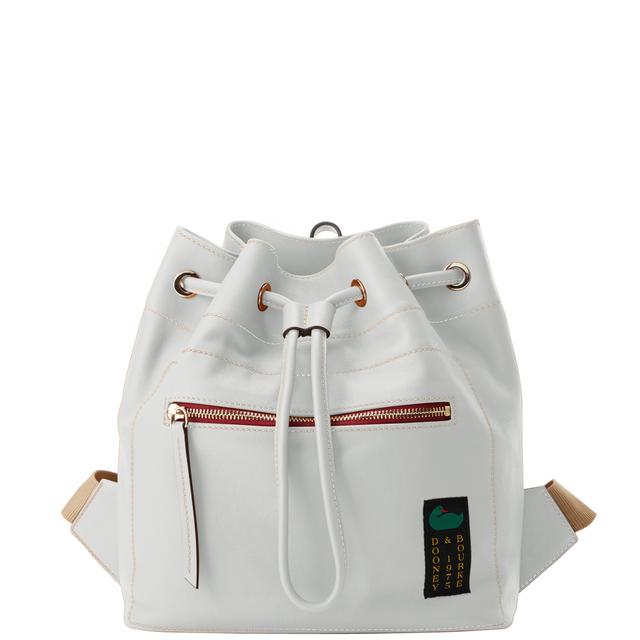 Dooney & Bourke Women's Penrose Drawstring Leather Backpack in Fog