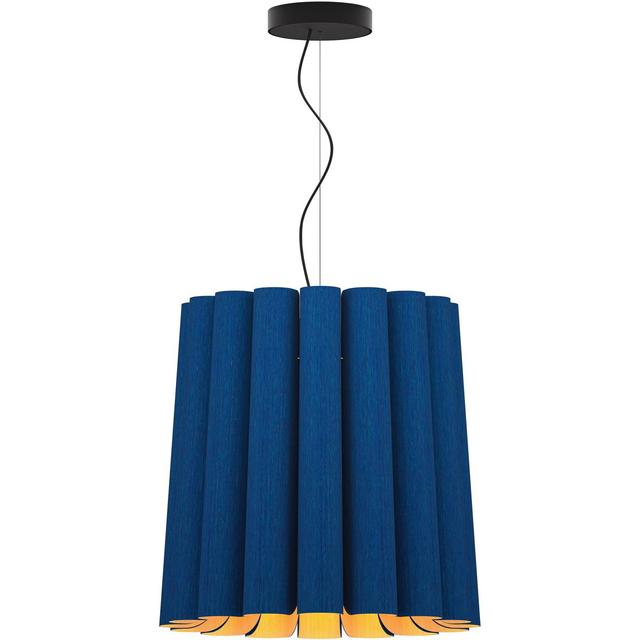 Bruck Lighting WEPREN/56L/BLU/ASH Renata 1 Light 22 inch Black Pendant Ceiling Light in Blue/Ash, 22 in / Long, WEP Collection