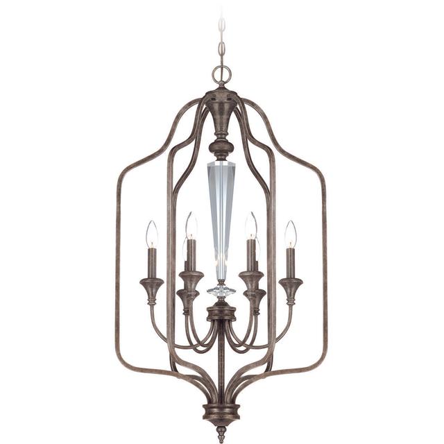 Craftmade 26736-MBS Boulevard 6 Light 21 inch Mocha Bronze Silver Wash Foyer Light Ceiling Light