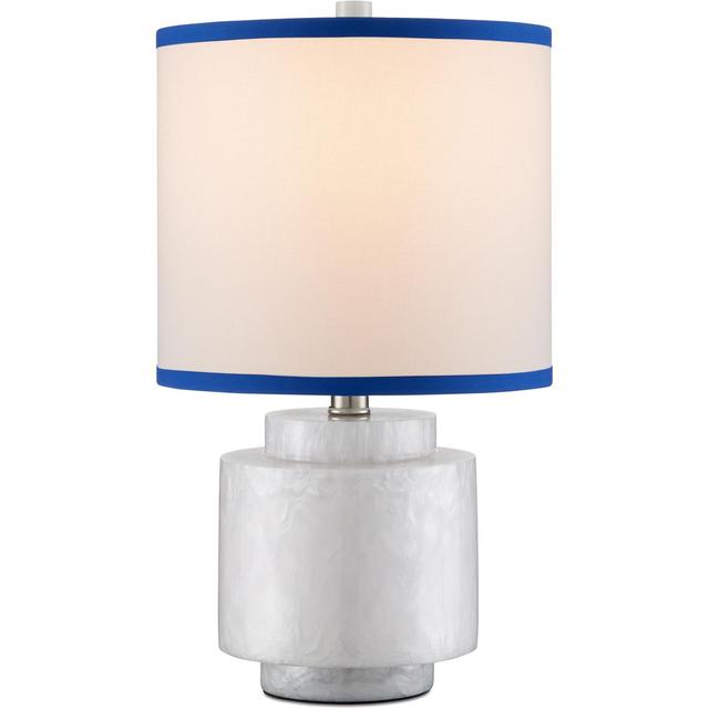 Currey & Company 6000-1002 Beryl 17.5 inch 100 watt White Swirl Table Lamp Portable Light